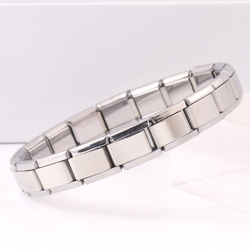 Fashion Personalized Stainless Steel Bracelet – Removable Electroplated Unisex Jewelry