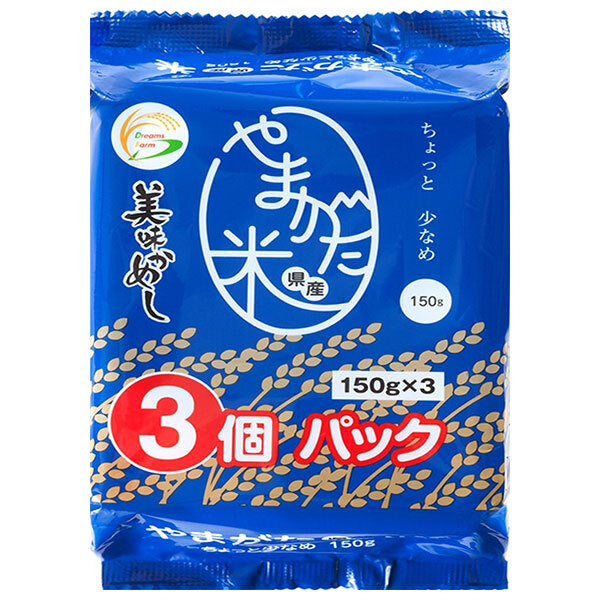Dreams Farm Delicious Kameshi Yamagata Prefecture Rice (150g x 3P) x 8 pieces [Shipped in Japan]
