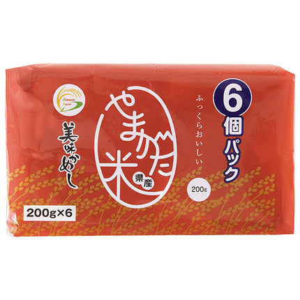 Dreams Farm Delicious Kameshi Yamagata Prefecture Rice (200g x 6P) x 6 pieces [Shipped in Japan]