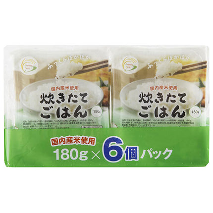 Dreams Farm Freshly Cooked Rice (180g x 6P) x 6 pieces [Shipped in Japan]