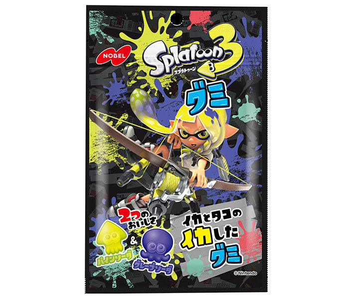 Nobel Seika Splatoon 3 Gummy Pine Soda & Raisin Soda 50g x 6 sachets 