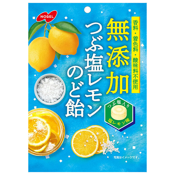 Nobel Seika Additive-free crushed salt lemon throat candy 90g x 6 pieces [shipped in Japan]