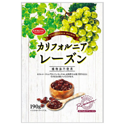 Kyoritsu Foods California Raisins Vegetable Oil Free 190g x 6 bags [Shipped in Japan]