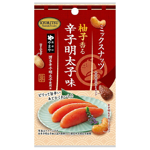 Kyoritsu Foods Mixed Nuts Yuzu Scented Karashi Mentaiko Flavor 25g x 6 Bags [Shipped in Japan]