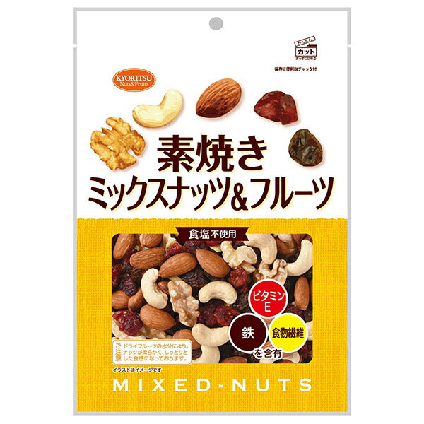 Kyoritsu Foods Unglazed Mixed Nuts & Fruits Value 180g x 12 bags [Shipped in Japan]