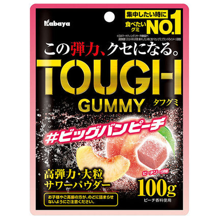 Kabaya Tough Gummy Big Bang Peach 100g x 6 bags [shipped in Japan]