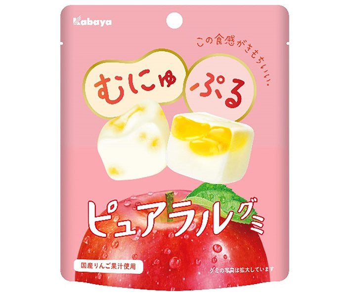 Kabaya Pure Ral Gummy Apple 58g x 8 pieces [Shipped in Japan]