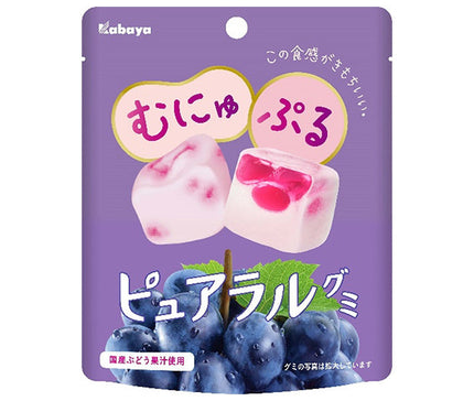 Kabaya Pureal Gummy Grape 58g x 8 pieces [Shipped in Japan]