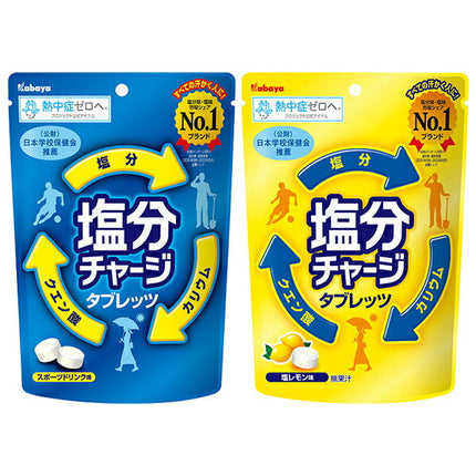 Kabaya Salt Charge Tablets Assortment of 2 Types Set of 6 Bags (81g x 2 Types x 3 Bags) x 1 Box