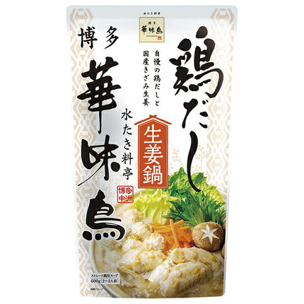 Trizen Foods, bouillon de poulet au gingembre Hakata Hanamitori, 600g x 12 sachets.