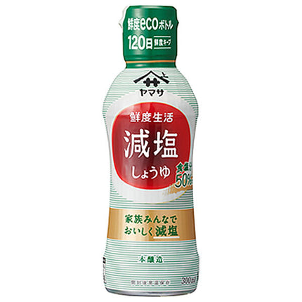 Yamasa Soy Sauce Fresh Life Low Salt Soy Sauce 300ml x 12 bottles [Shipped in Japan]