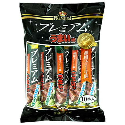 Yaokin Premium Umaibo Japanese Style Steak 90g (9g x 10 pieces) x 12 pieces [Shipped in Japan]