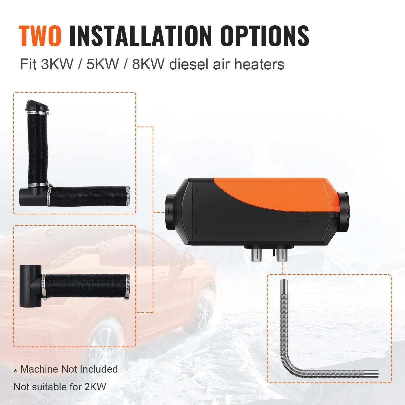 VEVOR Diesel Heater Glow Plug Kit, Ceramic Glow Plug Repair Kit with Removal Fitting Tool, Diesel Heater Rebuild Kit for 2KW/5KW/8KW Air Diesel Parking Heater Replacement