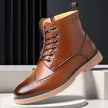 Men's British Martin Boots – High-Top Business Casual Leather Shoes