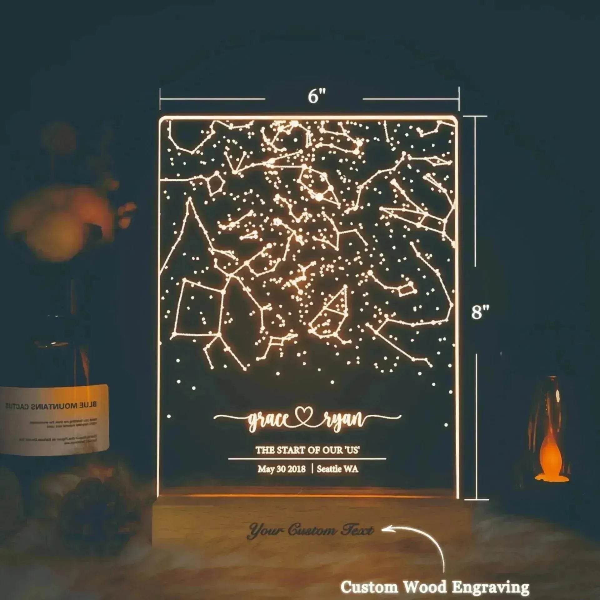 Premium Personalized Night Light Gift For Birthday