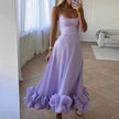Fashion Suspenders Large Flower Swing Three-dimensional Flower A- Line Skater Dress Womens Clothing
