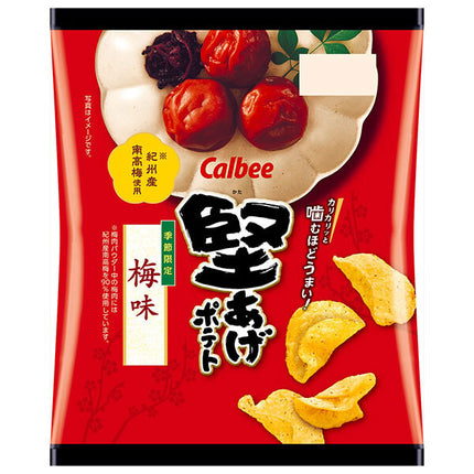 Calbee Kataage Potato Plum Flavor 60g x 12 bags [Shipped in Japan]