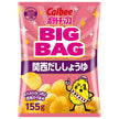 Calbee BIG BAG Potato Chips Kansai Dashi Soy Sauce 155g x 12 bags [Shipped in Japan]