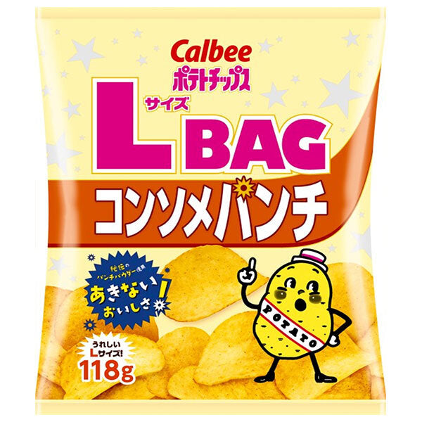 カルビー ポテトチップス LサイズBAG コンソメパンチ 118g×12袋入【日本出荷】