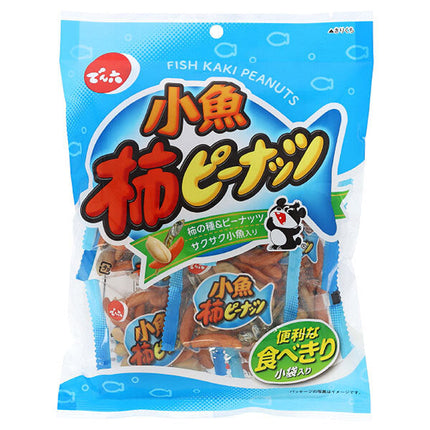 Denroku Small Fish Persimmon Peanuts 96g x 12 bags [Shipped in Japan]