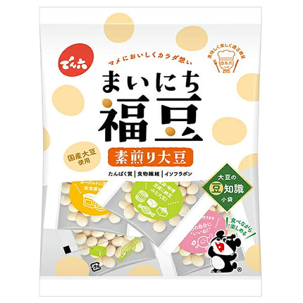 Denroku Everyday Fukumame Roasted Soybeans 130g x 12 Bags [Ships from Japan]