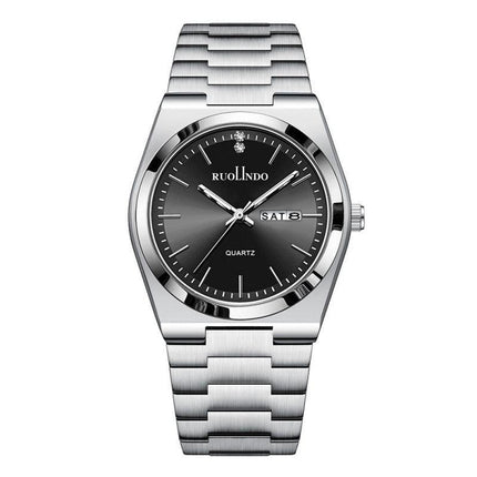 Men's Ultra-Thin Quartz Watch – Stainless Steel Band, Butterfly Clasp, 10 Colors