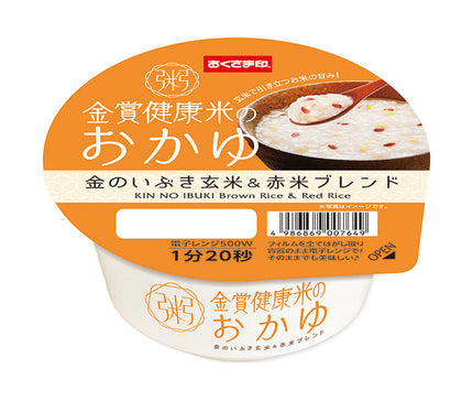 Konan Shokuryo Gold Award Healthy Rice Porridge, Golden Ibuki Brown Rice & Red Rice Blend, 250g x 12 pieces 