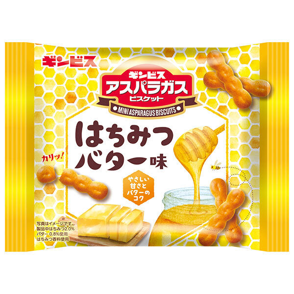 Ginbis Mini Asparagus Honey Butter Flavor 28g x 8 bags [Shipped in Japan]