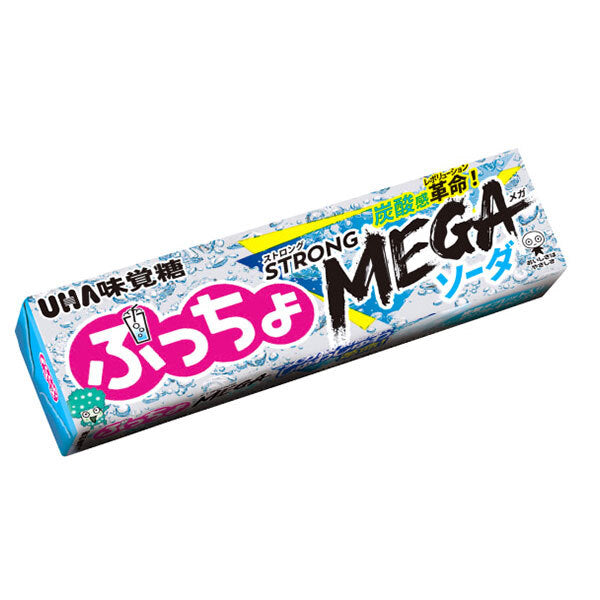 UHA Mikakuto Puccho Stick Strong MEGA Soda 10 pieces x 10 pieces [Shipped in Japan]