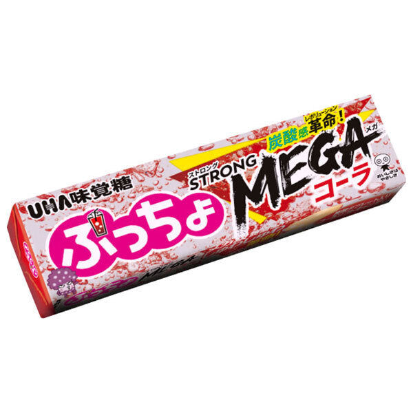 [11/25~ 10% off all products!!] UHA Mikakuto Puccho Stick Strong MEGA Cola 10 tablets x 10 pieces