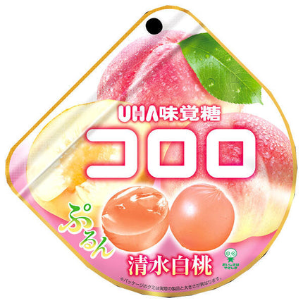 [11/25~ 10% OFF on all products!!] UHA Mikakuto Kororo Shimizu White Peach 40g x 6 pieces