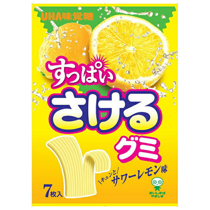 UHA味覚糖 すっぱいさけるグミ サワーレモン味 7枚×10袋入