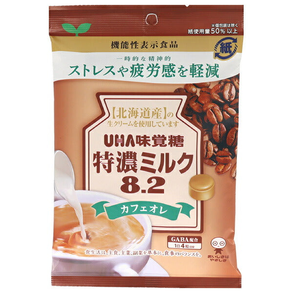 UHA味覚糖 特濃ミルク8.2 カフェオレ 93g×6袋入【日本出荷】