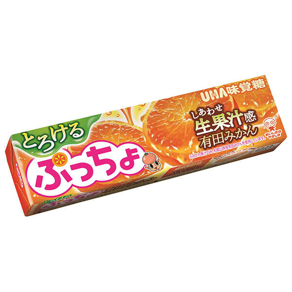 UHA Mikakuto Puccho Stick Melting Arita Mandarin Orange 10 grains x 10 pieces [Shipped in Japan]