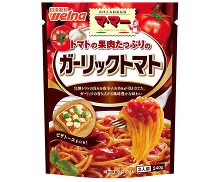 Nissin Welna Ma Mar Tomates à l'ail avec beaucoup de pulpe de tomate 240 g x 6 sachets 