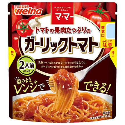 日清製粉ウェルナ マ マー トマトの果肉たっぷりの ガーリックトマト 240g×6袋入【日本出荷】