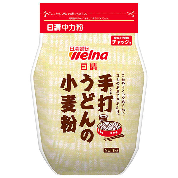 Nisshin Seifun Verna Handmade Udon Flour with Zipper 1kg x 15 bags [Shipped in Japan]