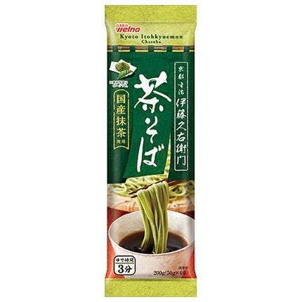 Nisshin Seifun Welna Itohkyuemon Soba Noodles Made with Japanese Matcha 200g x 12 Bags [Ships from Japan]
