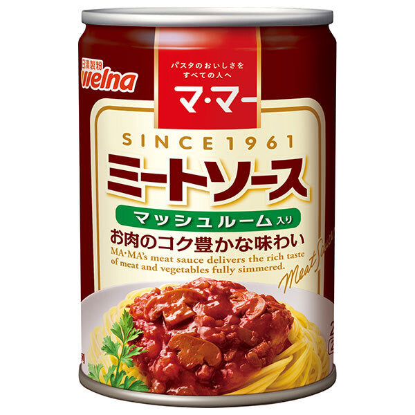 日清製粉ウェルナ マ マー ミートソース マッシュルーム入り 290g缶×12個入【日本出荷】
