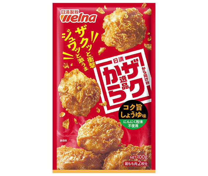 Nissin Welna Nissin Fried Chicken Flour Zaku Kara Ippin Rich Soy Sauce Flavor No Garlic Powder Used 100g x 12 Bags 