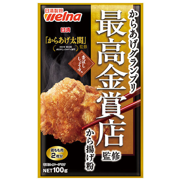 Nisshin Seifun Verna Nissin Karaage Grand Prix Supervised by the Best Gold Award Store Fried Chicken Flour Aroma Soy Sauce Flavor 100g x 12 Bags [Shipped in Japan]