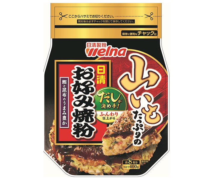 [Date de péremption : 23/11/2024 ou après] Nissin Verna Nissin Okonomiyaki en poudre avec beaucoup d'igname de montagne 400 g x 12 sachets