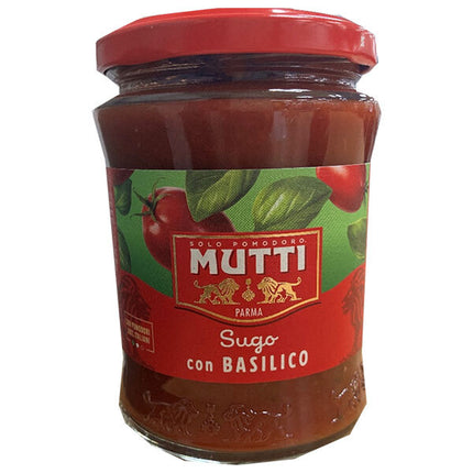 Mutti Pasta Sauce Basil & Tomato 280g jar x 6 pieces [Shipped in Japan]