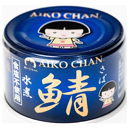 Ito Foods Aiko-chan Blue mackerel boiled in water, no salt, 150g can x 24 pieces [shipped in Japan]