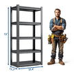 Tier Metal Shelves For Storage Garage Shelving 2000LBS Heavy Duty Storage Shelves Adjustable Garage Shelf Industrial Shelving Unit Storage Utility Rack,Black