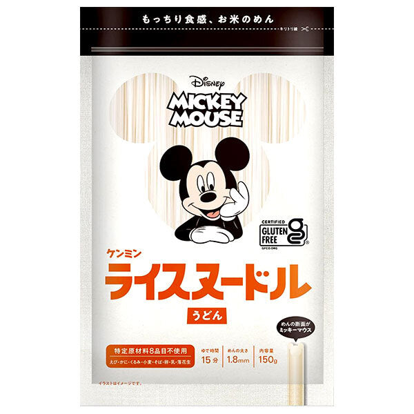 ケンミン ミッキーマウス ライスヌードル うどん 150g×10袋入【日本出荷】