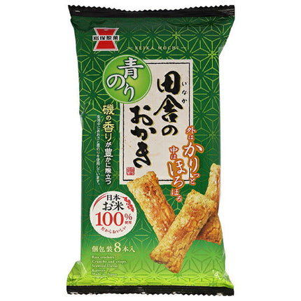 Iwatsuka Seika Countryside Rice Crackers, Green Laver Flavor, 8 pieces x 12 bags 