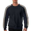Mens Crew Neck Sweater – Striped Loose Pullover for Casual Wear