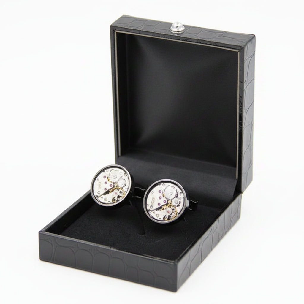 Men's Copper Movement Cufflinks – Turning French Shirt Cufflinks for Business & Formal Wear | Canada & USA