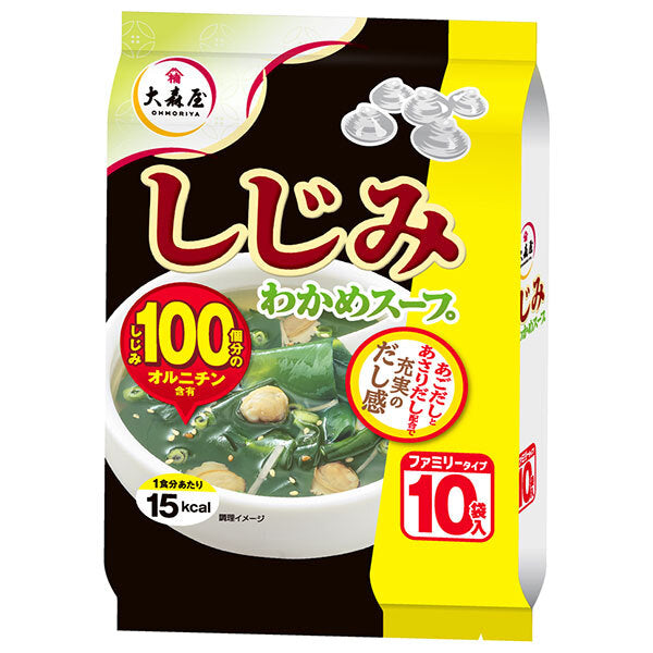 Omoriya Shijimi Wakame Soup Family Type (5.4g x 10 bags) x 5 bags 